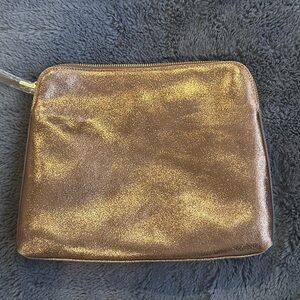 India Hicks Metallic Gold/Copper Clutch
